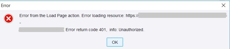 Step Load page return 401 unauthorized Ice_sc10