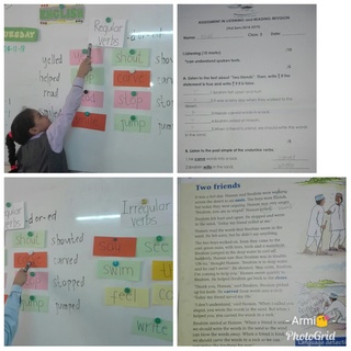 Regular and Irregular verbs, Assessment in Listening and Reading- Revision and Listening to a story Photog16