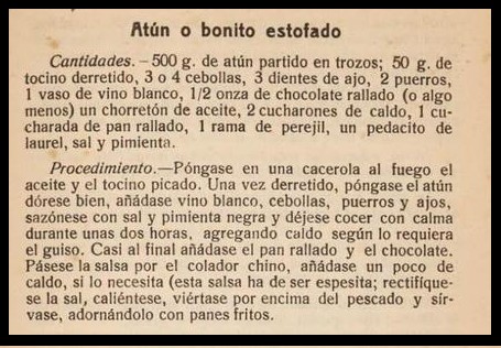 BONITO ESTOFADO CON CHOCOLATE Sss76