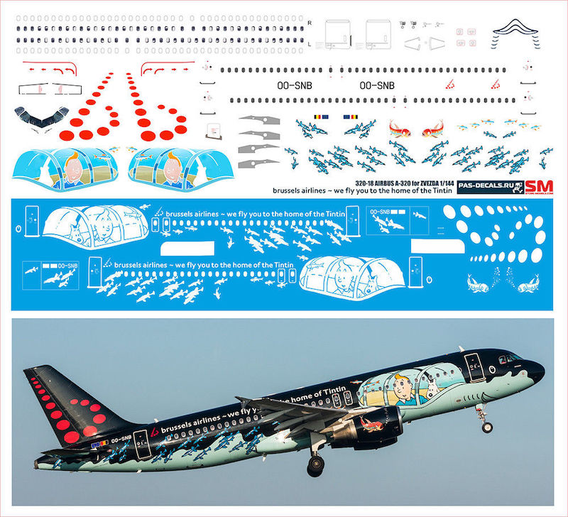 A320 zvezda + vehicules aeroportuaires RocastModels 1/144 S-l16010