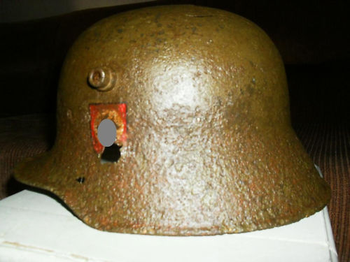 Casque modèle 1916 reconditionné reichswehr Rougne10