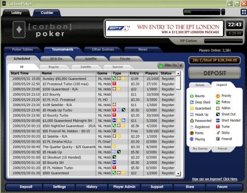 CARBON Poker . Screen15