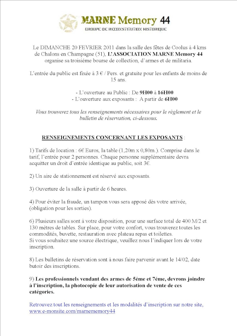 Bourse aux armes et militaria Marne Memmory 44 le 20/02/2011 Rens__13