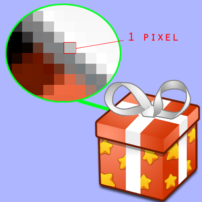 probleme  pixeliser le calque Cadeau10
