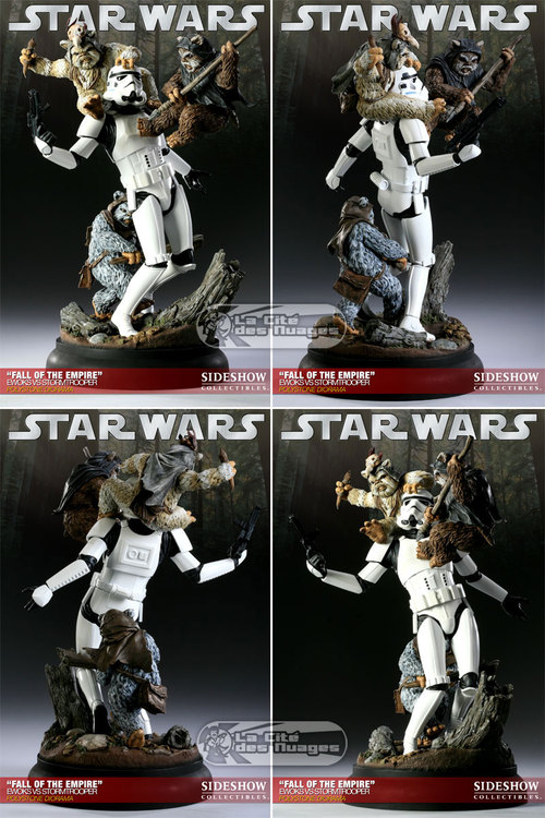Fall of the Empire Ewoks vs. Stormtrooper Diorama Statue  Ss200011