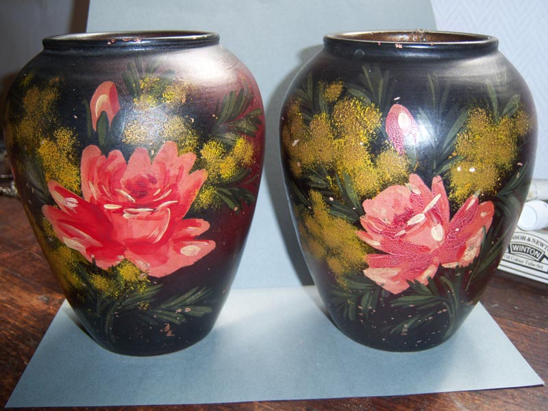 Deux vases peints décorée par J.G Maire - Nice 147