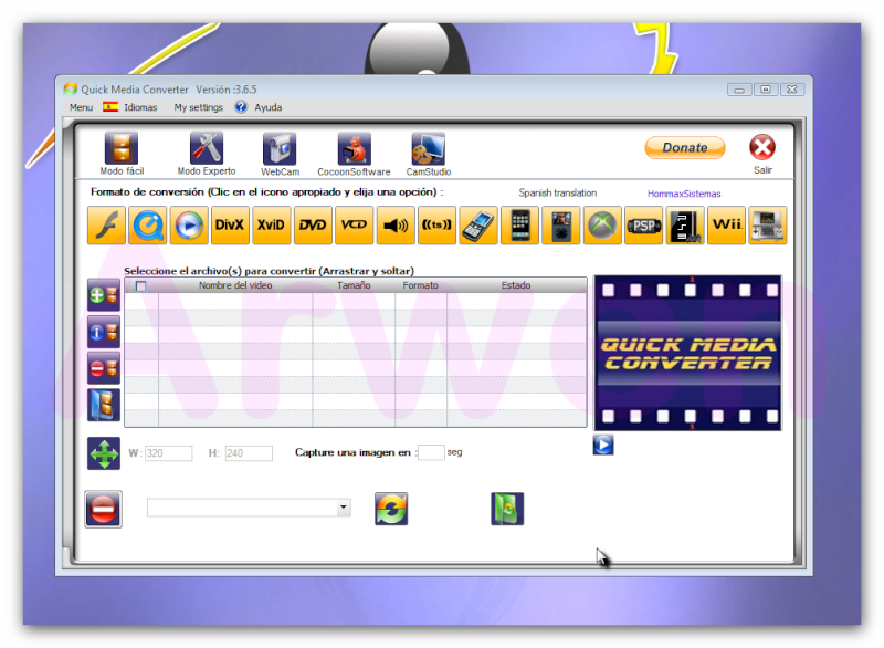 QUICK MEDIA CONVERTER 3.6.5 ESPAÑOL ( Multiconversor de archivos multimedia gratuito ) Quick_10