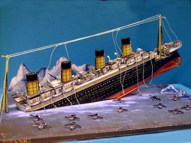 sinkende Titanic,1:700-GPM-Galeriebilder. Pict2166