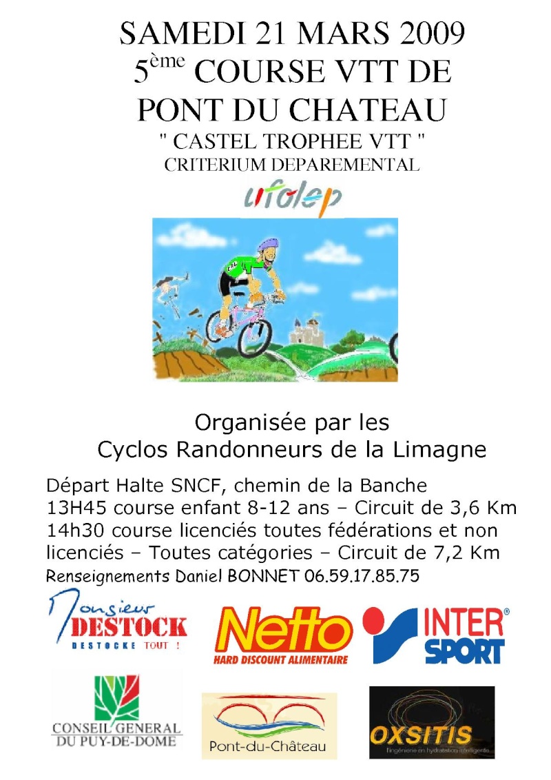 Castel Trophe VTT: 5me course VTT de Pont du Chateau Affich10
