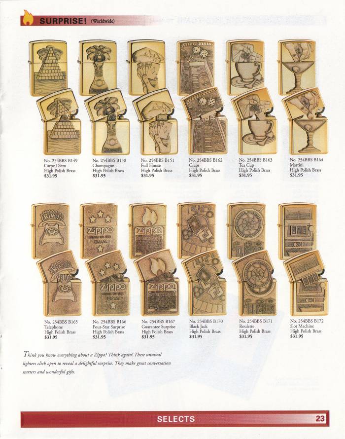 Catalogue ZIPPO 1999 Complete line (version américaine) 2512