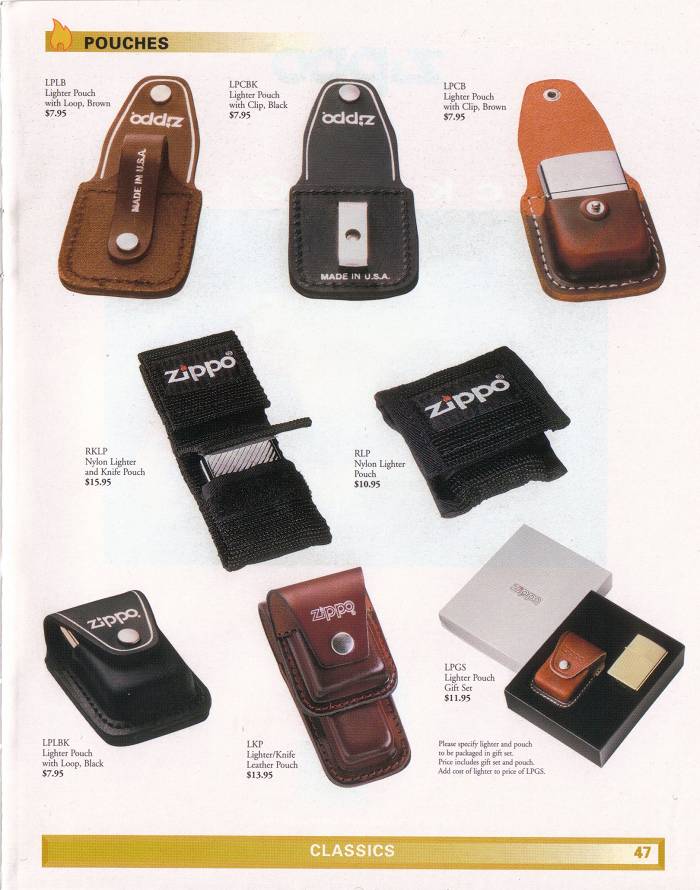 Catalogue ZIPPO 1999 Complete line (version américaine) 4911