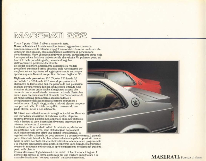 Brochure Maserati 222 e Brochure Quattroporte IV & Ghibli KS Immagi12
