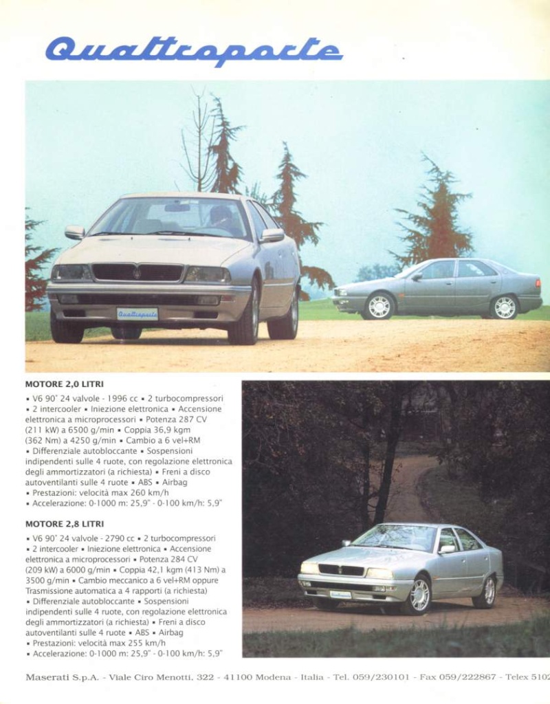 brochure - Brochure Maserati 222 e Brochure Quattroporte IV & Ghibli KS Immagi21