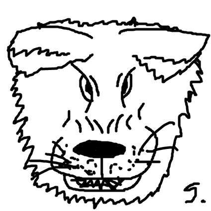 Snarling wolf Doodle10