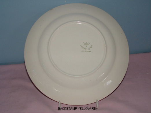 Milano and Wessex - a yellow rim plate from hon-john  Backst11