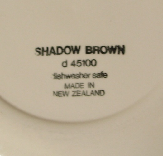 shadow brown - Shadow Brown Made In New Zealand by Crown Lynn Shadow11