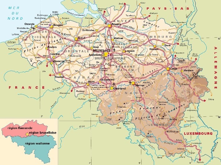 Où trouver une carte avec les différentes altitudes de Belgique ? Body7210