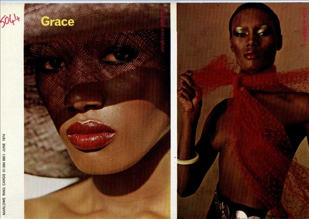 Antonio Lopez,Grace Jones , Jerry Hall in Paris 1973 Marlow10