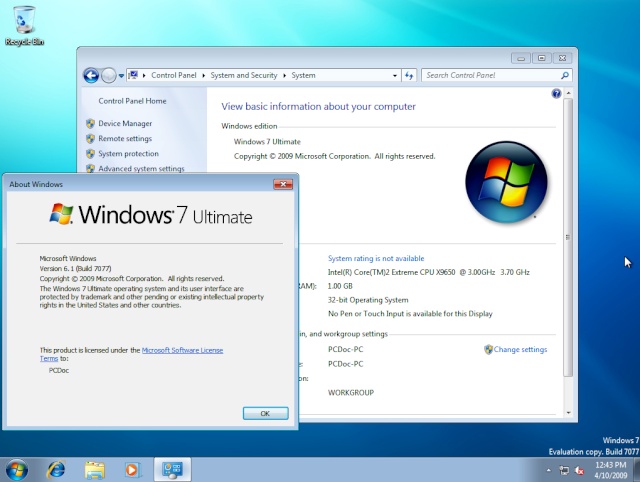 Windows 7 build 7077 28735810