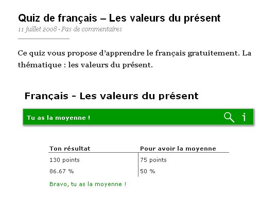 Les valeurs d'emploi des temps Valeur11