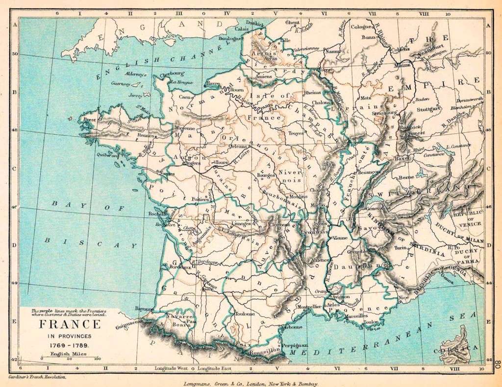 Plan de la France - 1789 - physique France10