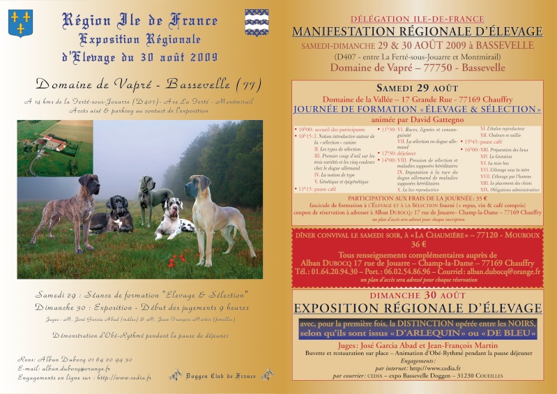 EXPOSITION REGIONALE 2009 A BASSEVELLE 77 Affich10