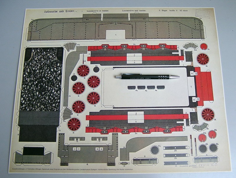 Schreiber-Reprint des Landesmuseum Stuttgart - Dampflok Württembergische C Bogen_12