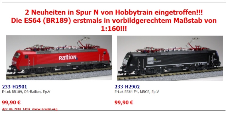 HobbyTrain 2901 - E-Lok BR 189 Railion DB Screen10