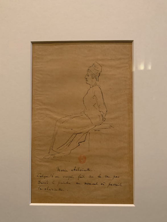 Dessin de Marie-Antoinette conduite à l'échafaud, attribué à Jacques-Louis David 513