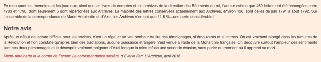 evelyn Farr - Marie-Antoinette et le comte de Fersen, la correspondance secrète, d'Evelyn Farr - Page 5 Captu186