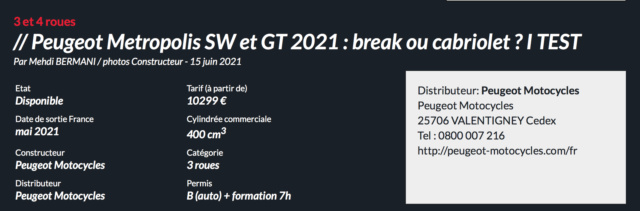 Peugeot Metropolis SW et GT 2021 : break ou cabriolet ? TEST Captur78