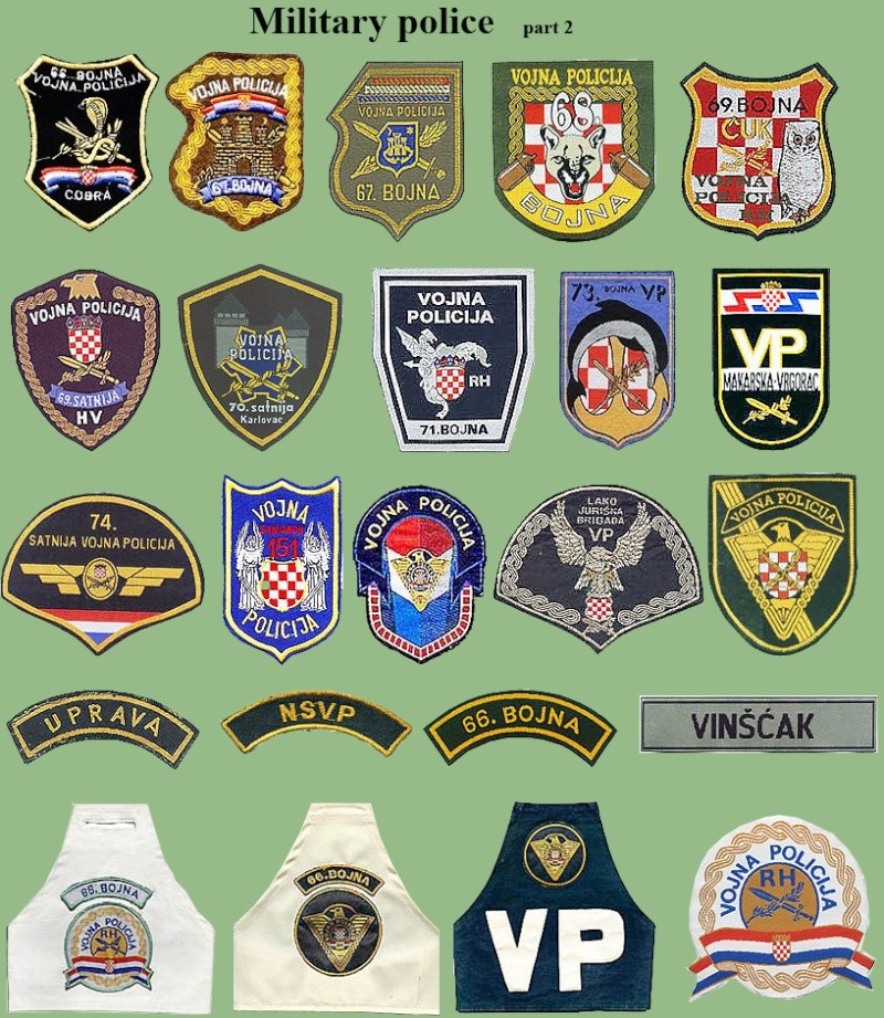 Croatian armed forces insignias Cro-mp11