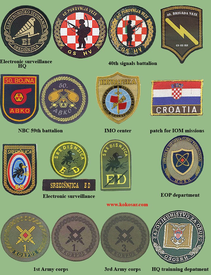 Croatian armed forces insignias Cro311