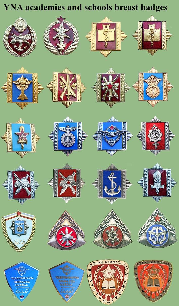 Yugoslav National Army schools badges Sfrj-a10