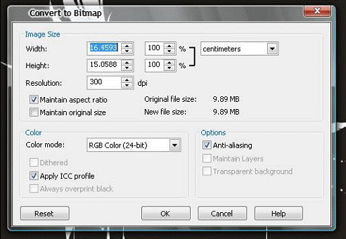 Export File Corel  510