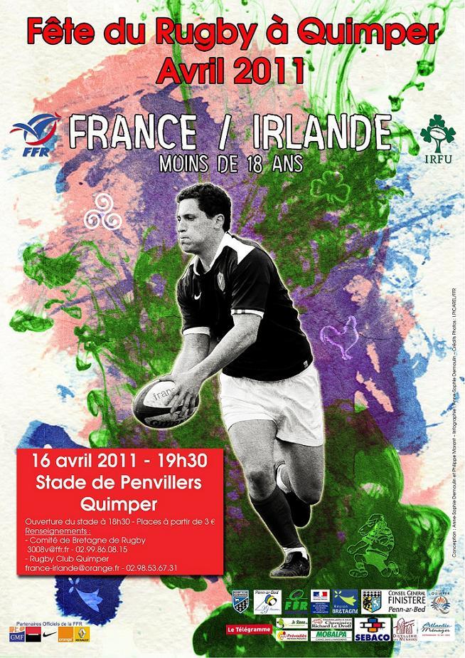 Match France Irlande U18 à QUIMPER Affich15