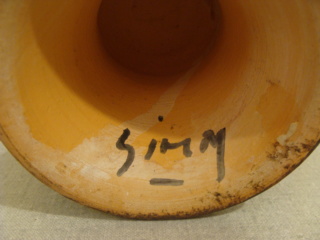 Petit pichet céramique craquelée signée Henry Simon Dsc04941