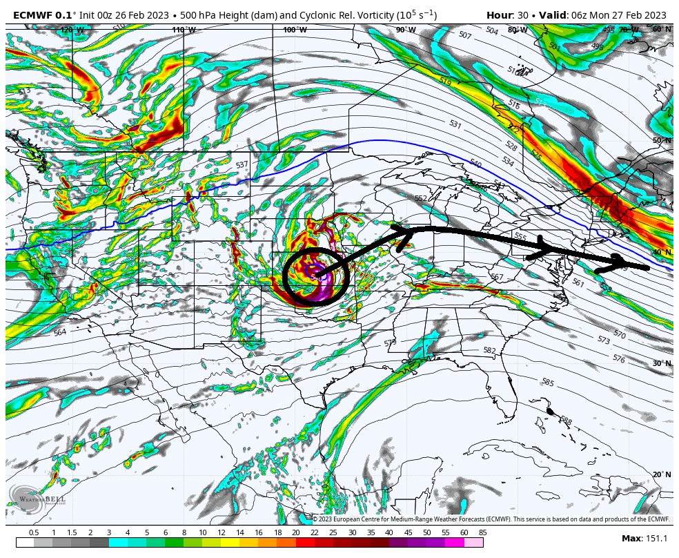 2 - February 27th-28th 2023 Winter Storm 500mb_25