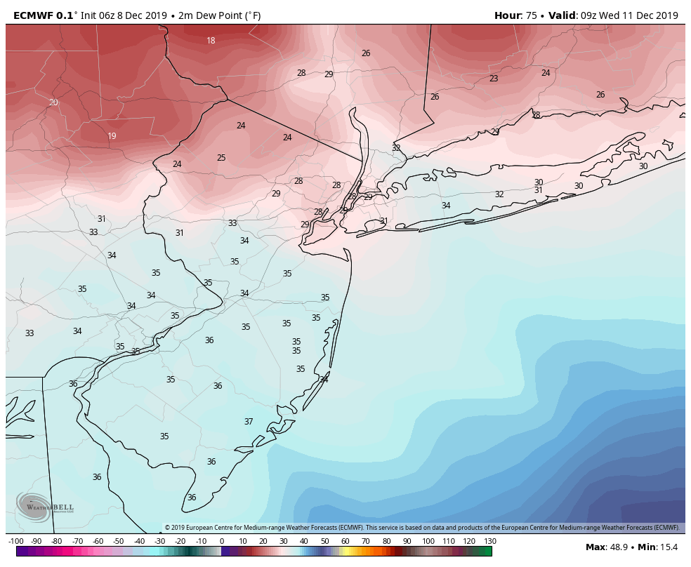 December 11th 2019 Snow Potential Ecmwf-23