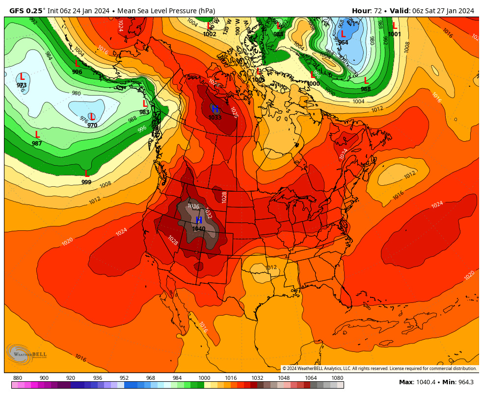 JAN 28th-30th 2024 Potential system compliments of a +PNA Gfs-de15
