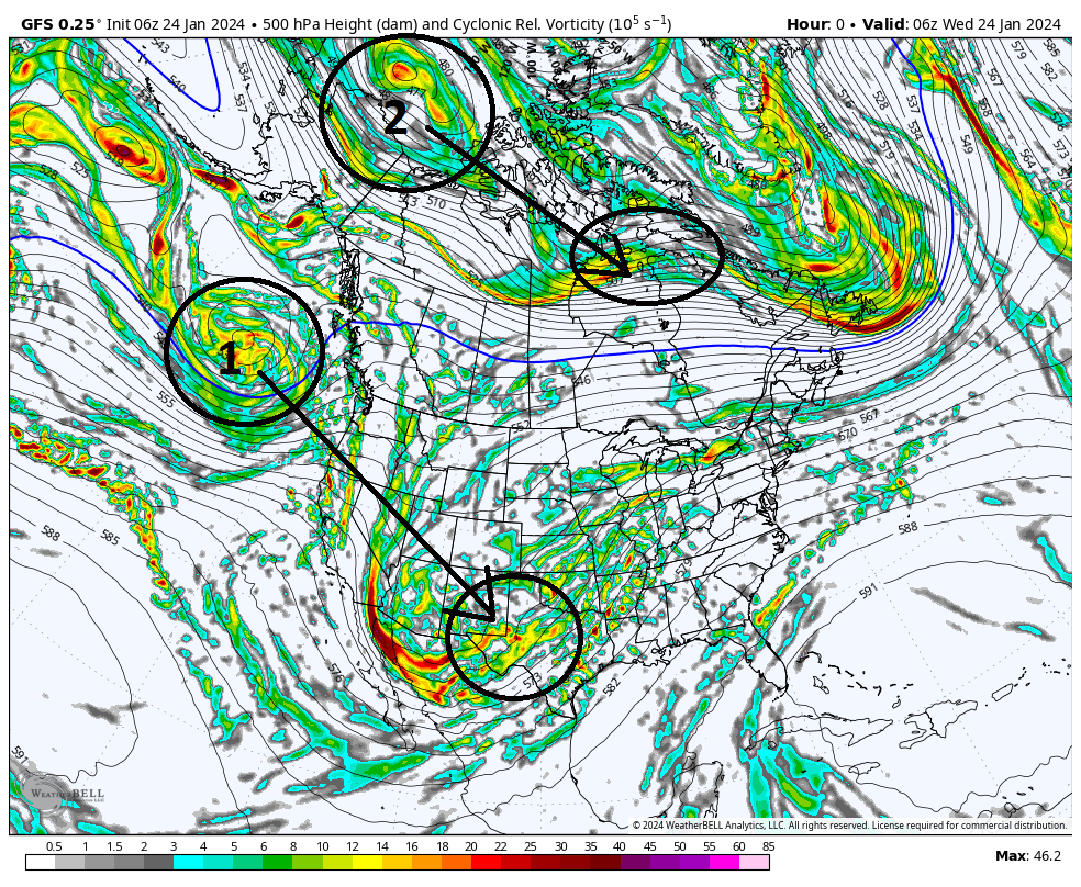 JAN 28th-30th 2024 Potential system compliments of a +PNA Gfs-de65