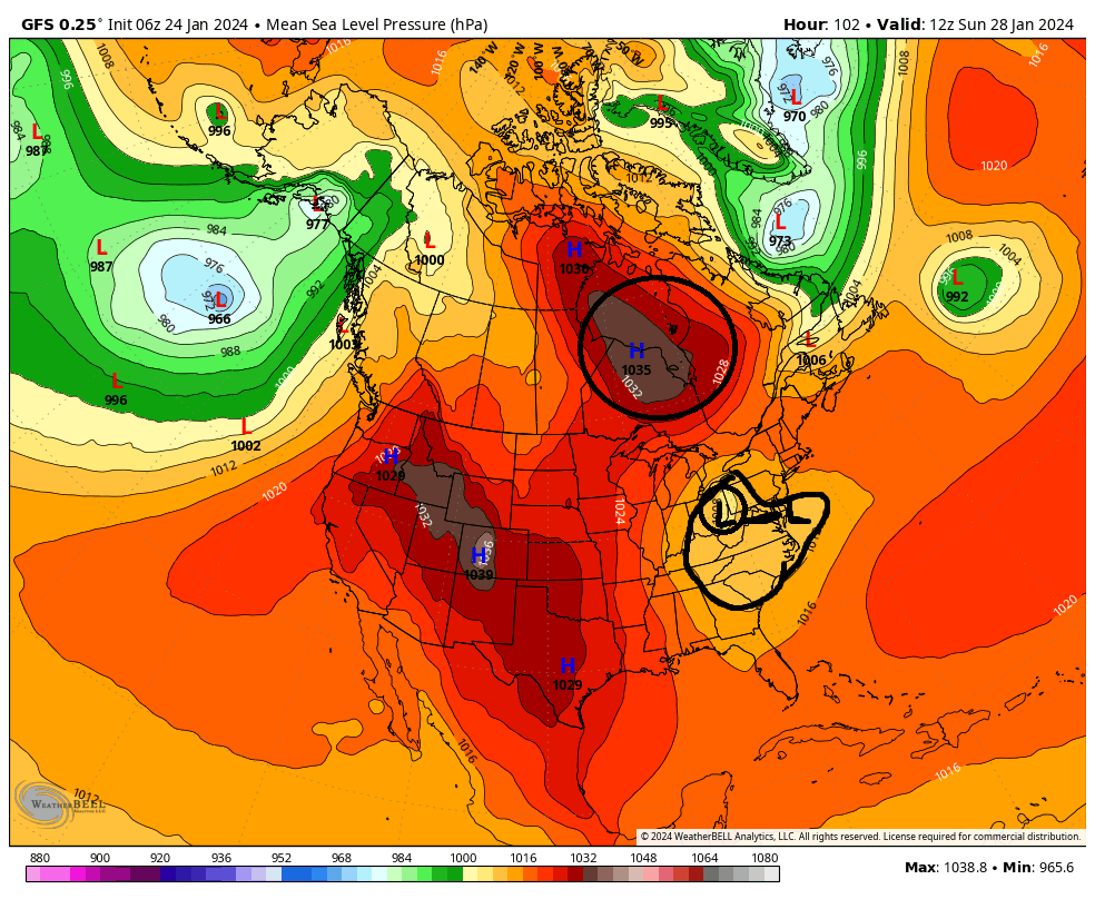 JAN 28th-30th 2024 Potential system compliments of a +PNA Gfs-de69