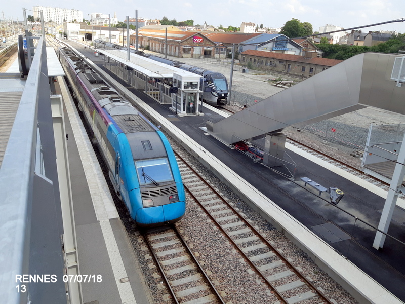 Gare de Rennes Point chantier : nouvel accès Nord  principal (07/07/18) 20180143