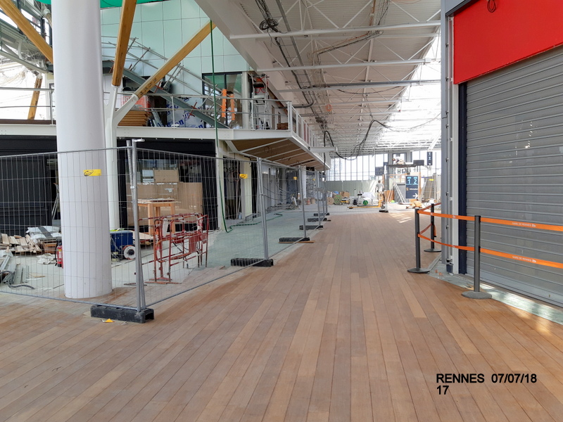 Gare de Rennes Point chantier : nouvel accès Nord  principal (07/07/18) 20180148