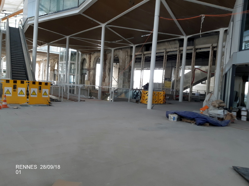 Gare de Rennes Point chantier 28 septembre 2018 20180358