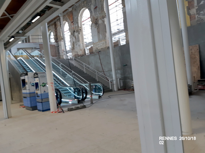 Gare de Rennes Point chantier 26 octobre 2018 20181107