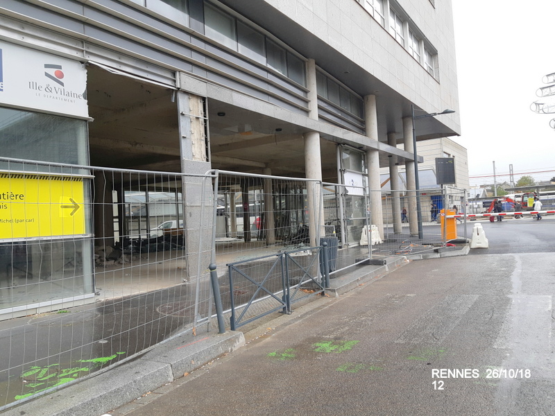 Gare de Rennes Point chantier 26 octobre 2018 20181119