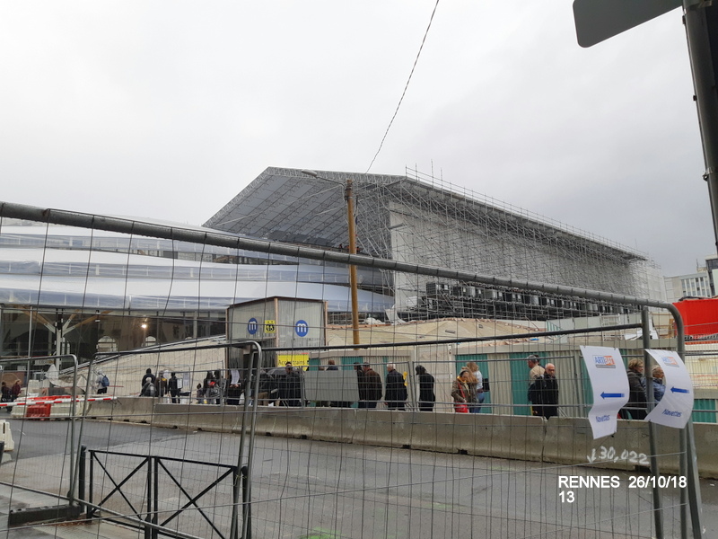 Gare de Rennes Point chantier 26 octobre 2018 20181120