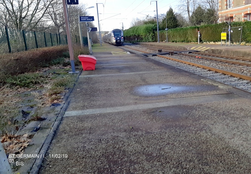 Ligne Rennes-St Malo. Halte de St Germain/Ille 11/02/19 20190375