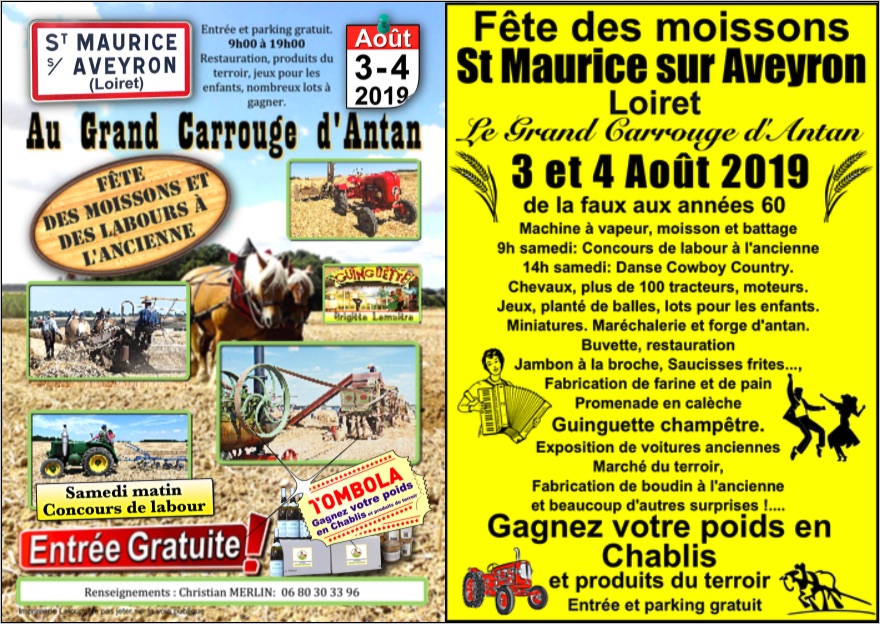 Fête de la moisson au Grand Carrouge  (Loiret) Affich10